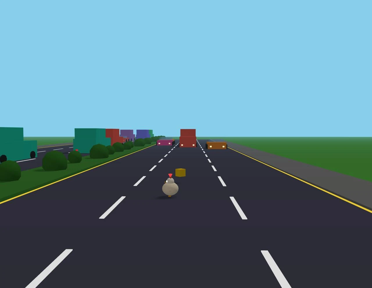 Chicken Royale Game pickups — coins +1, diamonds +5, shield absorbs one hit
