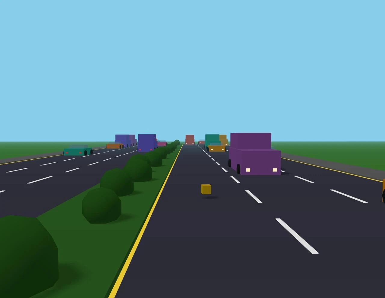 Chicken Royale Game road layout — Phase 1, Median checkpoint, Phase 2 to Finish